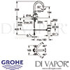 Grohe Atrio Classic Basin Mixer Crosshead L-Size Tap Dimensions